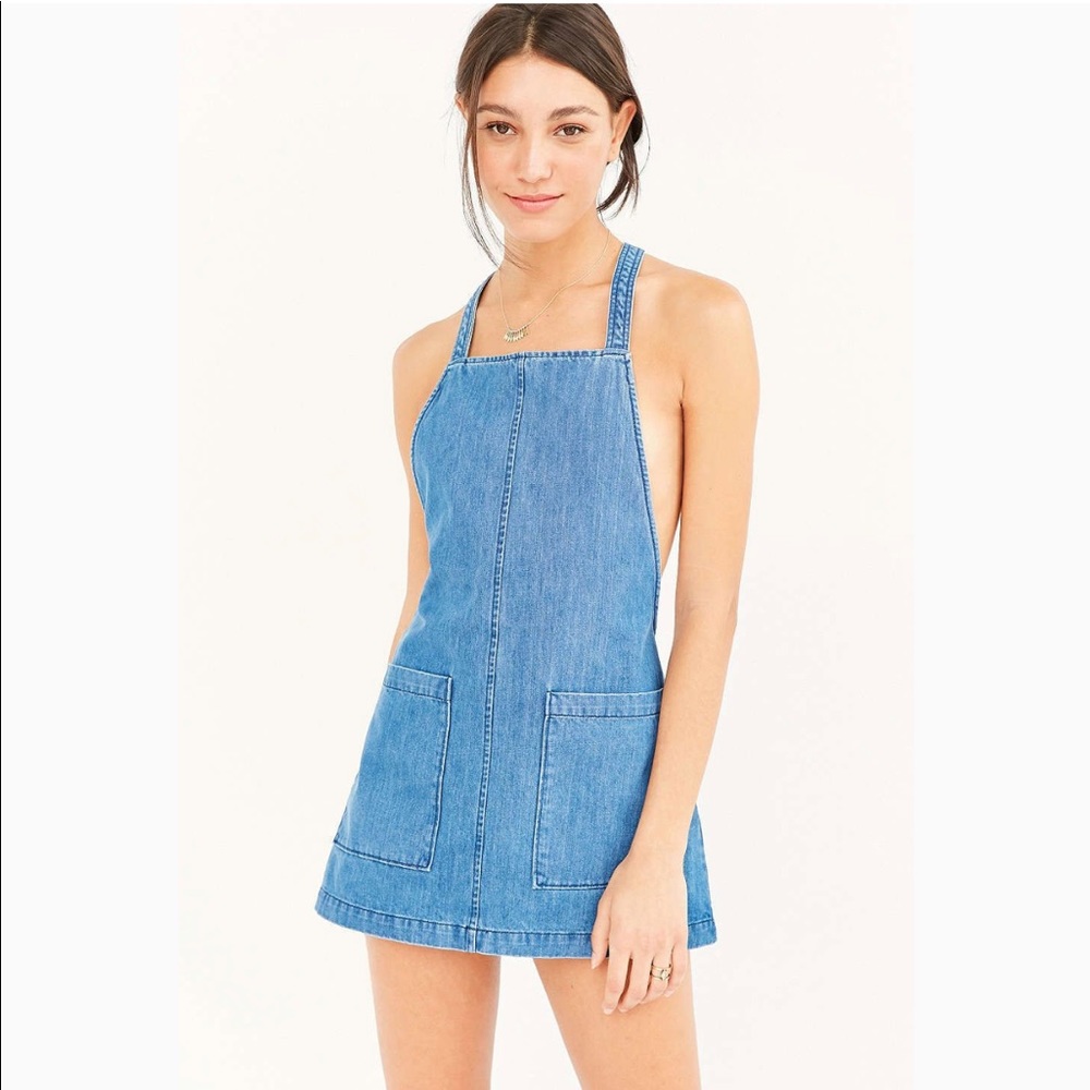 Urban Outfitters SAYLOR Denim Overall Mini Dress